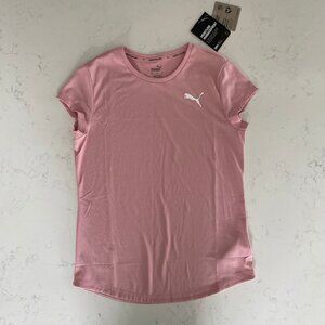 Puma Cap Slv Crew Nk Drycell Moisture Mgmt Active Tee Bridal Rose Pink Sz S NWT